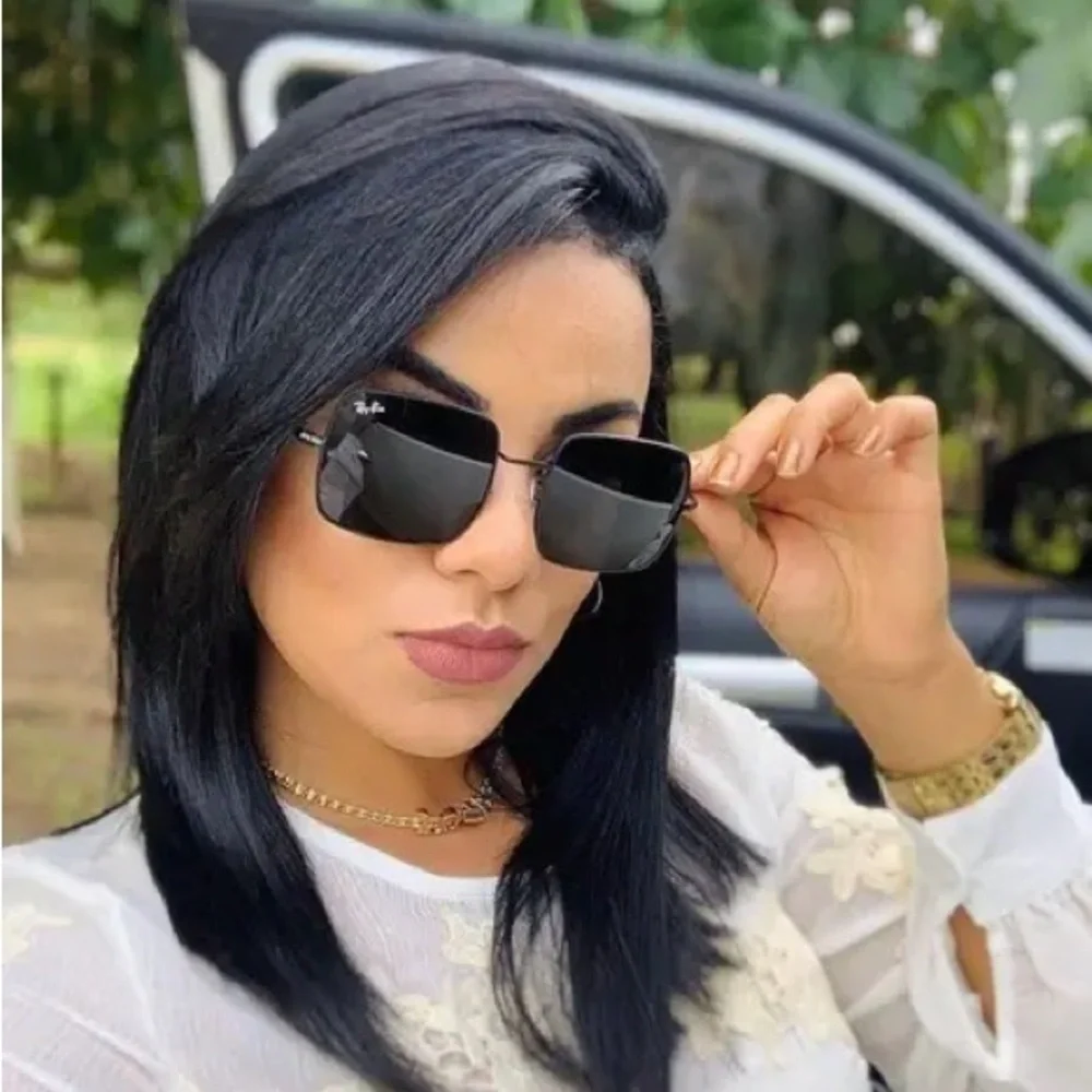 Ray-Ban Black Square 1971 Sunglasses Metal Sunnies - Picture 2 of 6